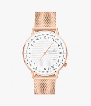 silver minimalist watch