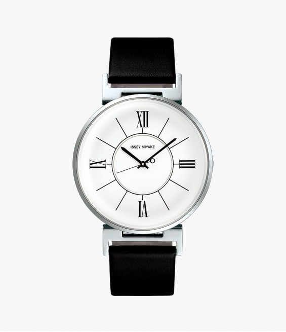 silver minimalist watch