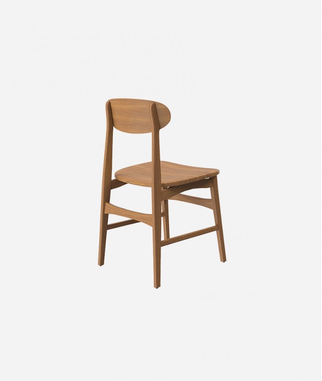 brown rounded solid chair