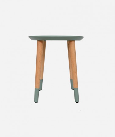 wooden green table