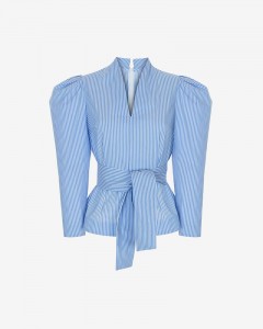 Blue Stripes Blouze long sleeve