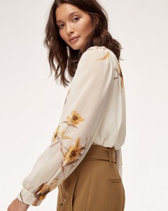 flowered long sleeve top