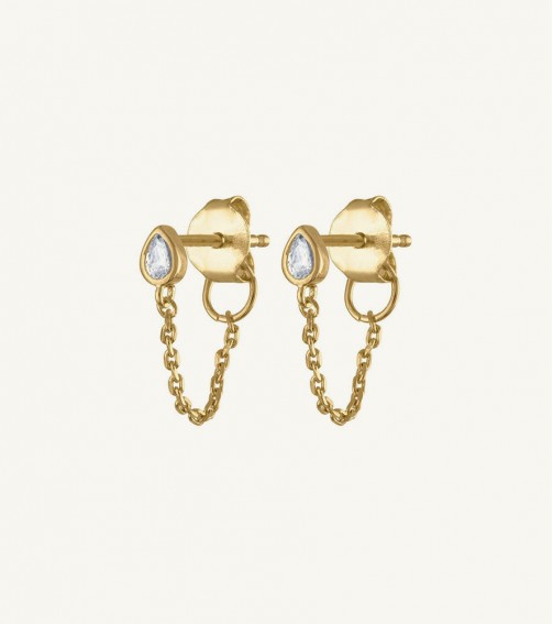 Gold Croissant Hoop Earrings