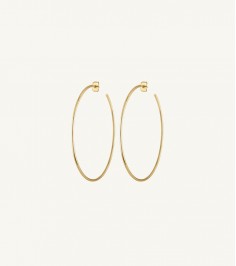 Round Brass Long Earrings