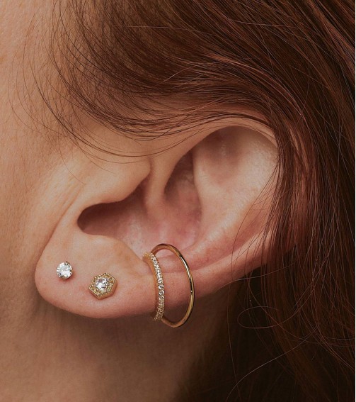 push pin earrings jewel
