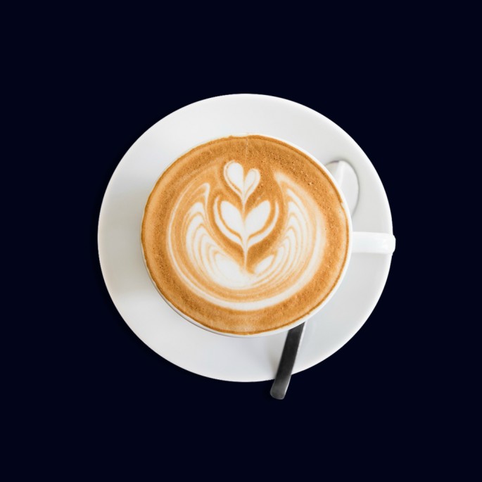 Spiral Foam Cappuccino Coffee
