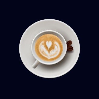 Espresso latte art coffee