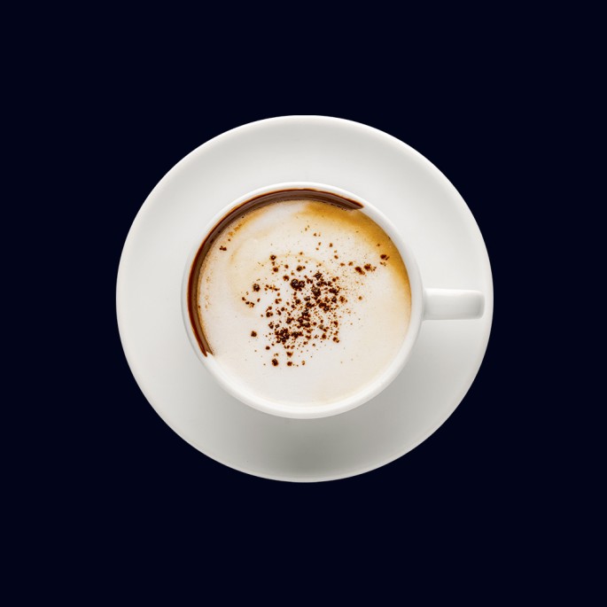 Espresso latte art coffee
