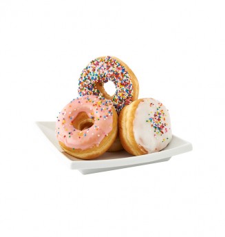 Isolated assorted blue cake...